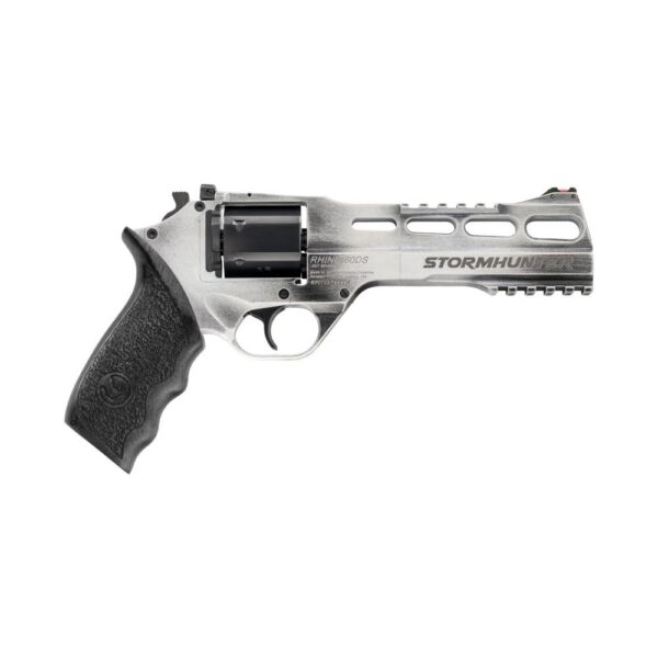 Chiappa Rhino Revolver 60DS Stormhunter Handgun .357 Mag 6rd Capacity 6" Barrel White Silver with Black Grip - Precision Shot Firearms