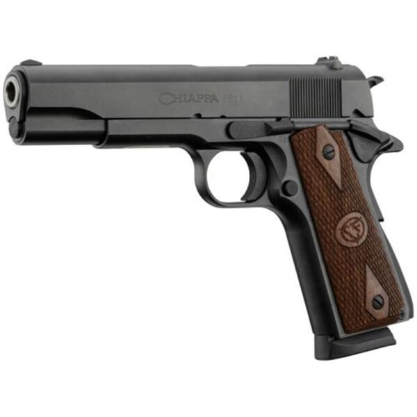 Chiappa 1911 Field Handgun .45 ACP 8rd Magazine 5" Barrel Black with Walnut Grip - Precision Shot Firearms