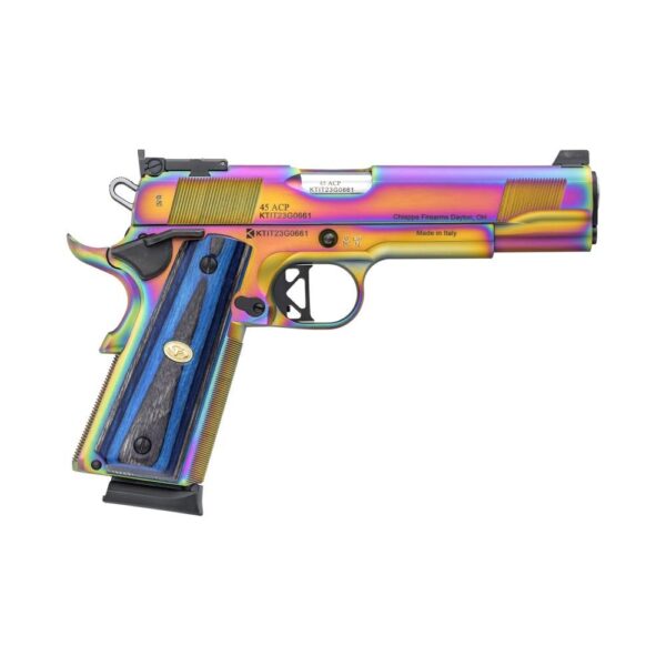 Chiappa 1911 Empire Grade Handgun .45 ACP 8rd Magazines (2) 5" Barrel Nebula with Blue Laminate Grips - Precision Shot Firearms