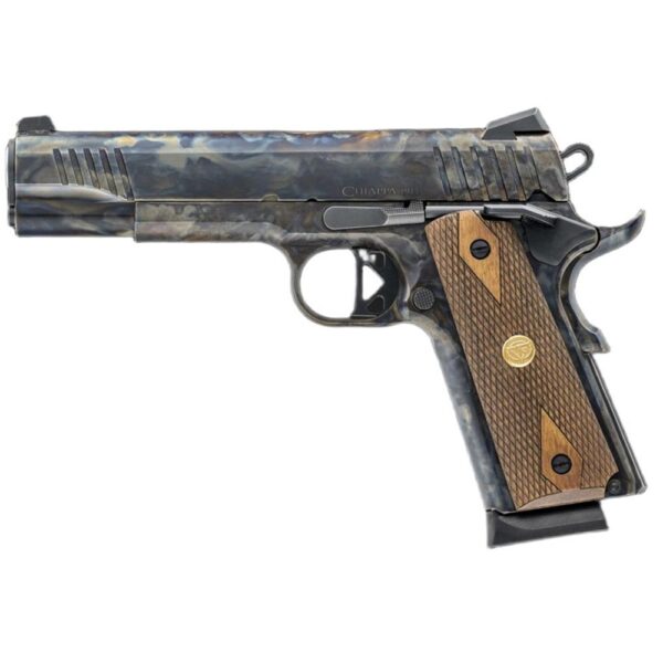 Chiappa 1911 Superior OR Handgun .45 ACP 8rd Magazine 5" Barrel Case Hardened with Walnut Grips - Precision Shot Firearms