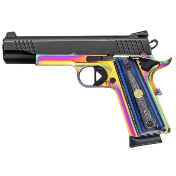Chiappa 1911 Superior OR Handgun .45 ACP 8rd Magazines (2) 5" Barrel Multi-Color Blue Laminate Grip - Precision Shot Firearms