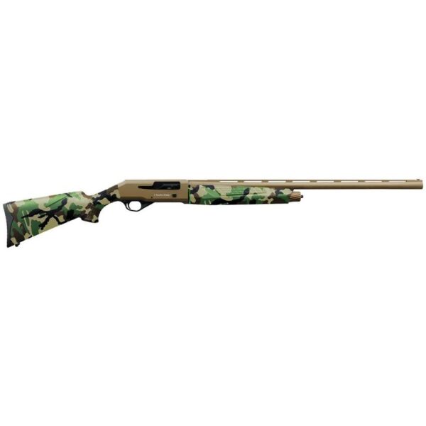 Charles Daly 601 Semi-Auto Shotgun 12ga 4rd 28" Barrel Woodlands Camo/FDE - Precision Shot Firearms
