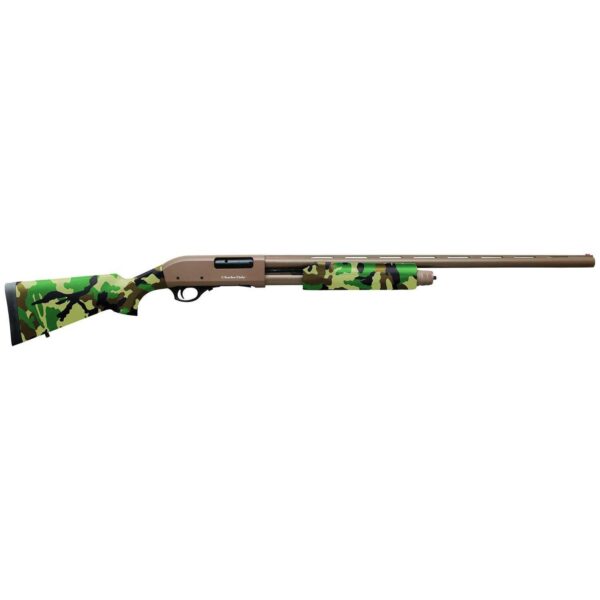 Charles Daly 301 Pump Shotgun 12ga 4rd 28" Barrel Woodlands Camo/FDE - Precision Shot Firearms