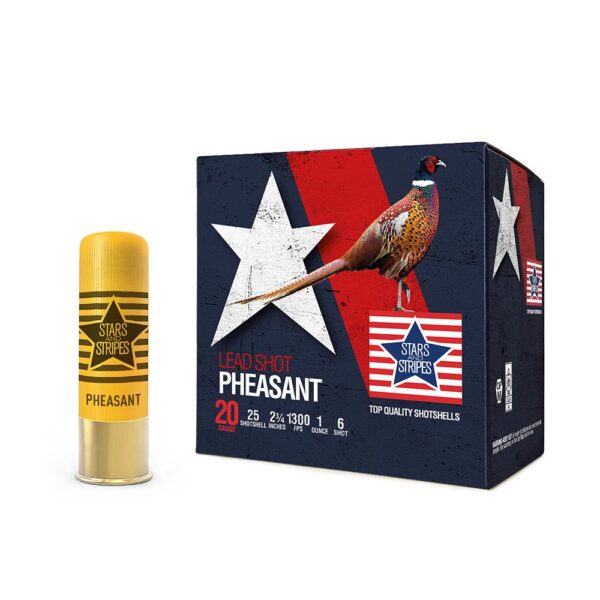 PPU Stars & Stripes Pheasant Load Shotshells 20ga 2-3/4'' 1oz 1300 fps #6 25/ct - Precision Shot Firearms
