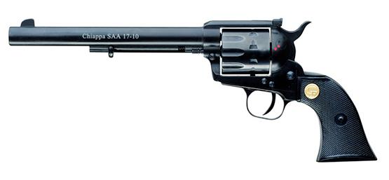 Chiappa SAA 1873 Handgun .17HMR 10rd Capacity 7.5" Barrel Blued Black Plastic Grips - Precision Shot Firearms