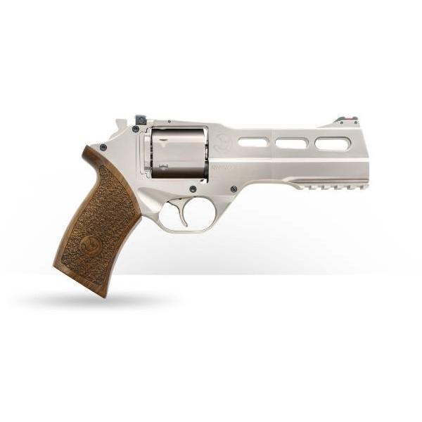 Chiappa Rhino Revolver 50SAR Handgun 357 Mag 6rd Capacity 5" Barrel Silver with Brown Grip CA Compliant - Precision Shot Firearms