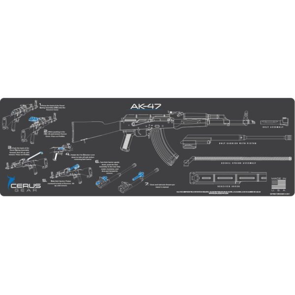 Cerus Gear 12x36 AK-47 Instructional Promat Grey - Precision Shot Firearms