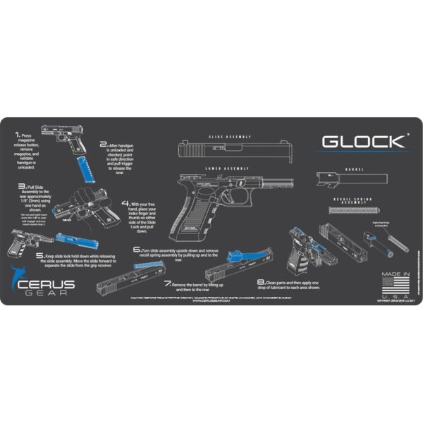 Cerus Gear 12x27 Glock Instructional Promat - Gray - Precision Shot Firearms