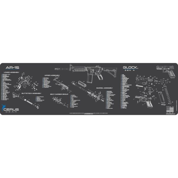 Cerus Gear Magnum XXL 14x48 AR-15/Glock Combo Schematic Promat Grey - Precision Shot Firearms