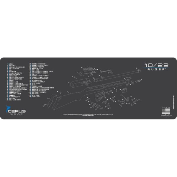Cerus Gear 12x36 Ruger 10/22 Schematic Promat Grey - Precision Shot Firearms