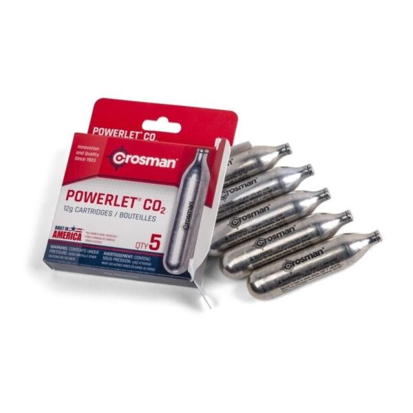Crosman CO2 Powerlet 12-gram Airgun Cartridges 5/ct - Precision Shot Firearms