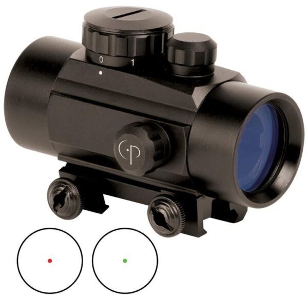 Crosman Center Point Red/Green Dot with Integral Picatinny Mount - 1x30mm 3 MOA - Matte - Precision Shot Firearms