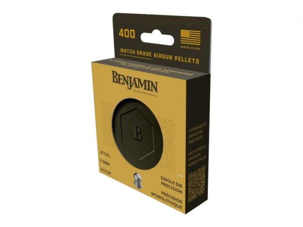 Crosman BD22 Benjamin Single Die .22cal 14.3gr Domed Pellets - 400/ct - Precision Shot Firearms