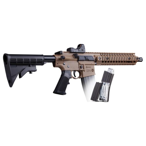 Crosman Full Auto R1 BB Airgun Co2 Powered Dark Earth with Red Dot - Precision Shot Firearms