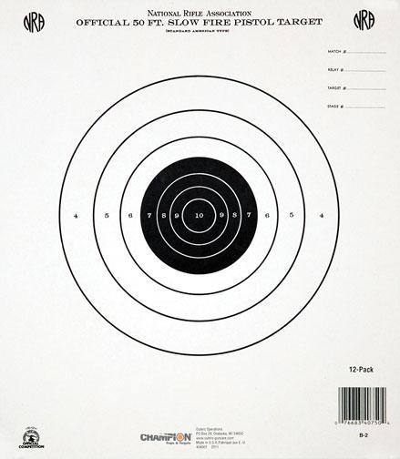 Champion Official NRA Targets GB-2 50' Slow Fire 12/Pack - Precision Shot Firearms