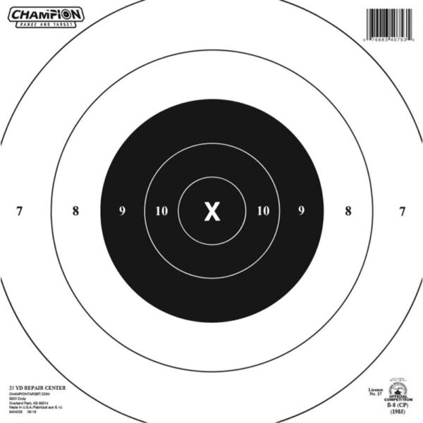 Champion Official NRA Paper Targets GB-8(CP) 25 yd Timed and Rapid Fire 12/ct - Precision Shot Firearms