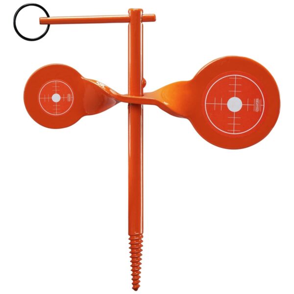 Champion Rimfire Screw-In Double Gong Spinner Target Steel Orange - Precision Shot Firearms