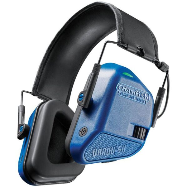 Champion Vanquish Electronic Hearing Protection Ear Muffs 21dB Blue - Precision Shot Firearms