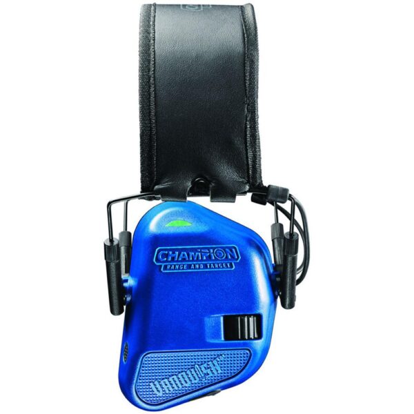 Champion Vanquish Electronic Hearing Protection Ear Muffs 21dB Blue - Precision Shot Firearms