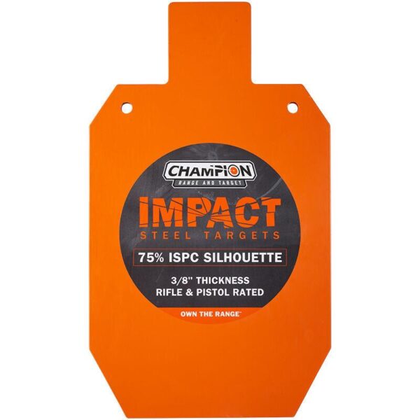 Champion Impact Steel Silhouette Target 75% IPSC Rifle Rated Orange - Precision Shot Firearms