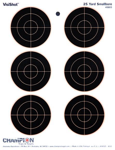 Champion VisiShot Targets 3" Bull's Eye Targets - 8.5" X 11" 10/Pack - Precision Shot Firearms