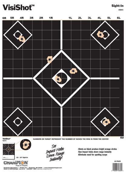 Champion VisiShot Targets Sight-In Target - 13" X 18" 10/Pack - Precision Shot Firearms
