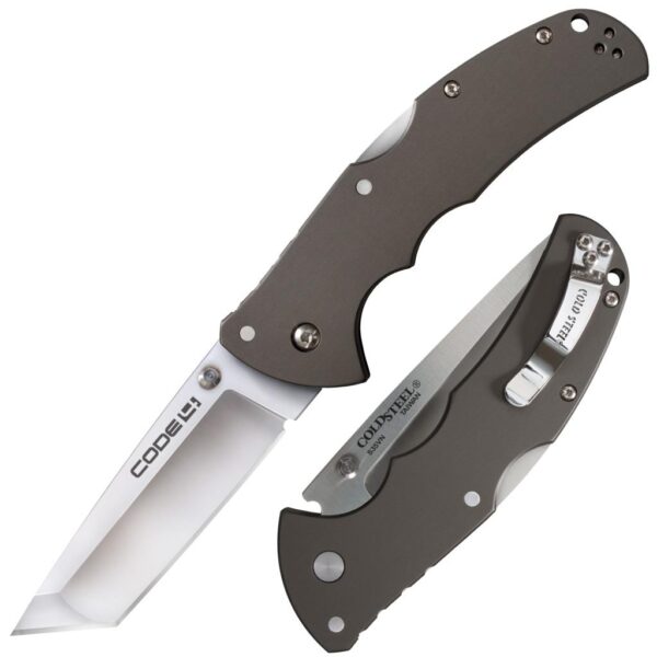 Cold Steel Code-4 Tanto Lockback Knife - 3-1/2" Blade Satin - Precision Shot Firearms