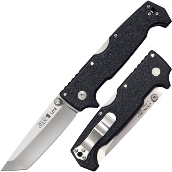 Cold Steel SR1 Lite Tanto Tri-Ad Lock Knife Black Griv-Ex - 4" Blade Satin - Precision Shot Firearms