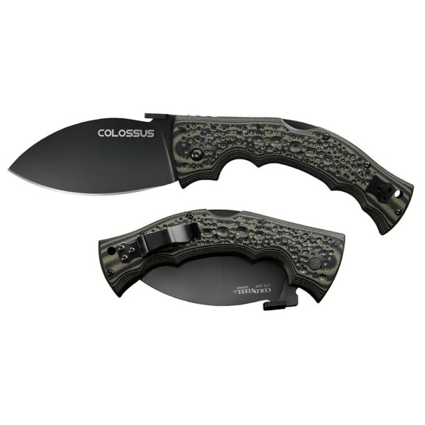 Cold Steel Colossus Folding Knife 4" Leaf Blade Black - Precision Shot Firearms