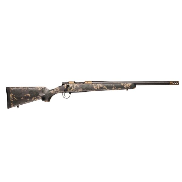 Christensen Arms Ridgeline FFT Rifle 22 Creedmoor 4rd Capacity 20" Threaded Carbon Fiber Barrel Burnt Bronze w/Green & Tan Accented Stock - Precision Shot Firearms