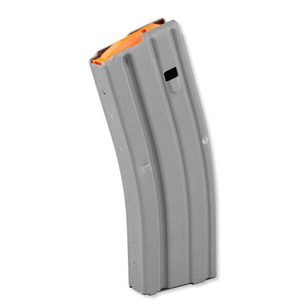 DuraMag 30rd BODY LIMITED to 10rd 223/5.56 Speed-Aluminum Org/Gry magazine - Precision Shot Firearms