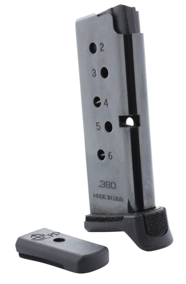 C-Products Handgun Magazine Ruger LCP1 & Ruger LCP2 .380 ACP High Gloss Black Carbon Steel 6/rd - Precision Shot Firearms