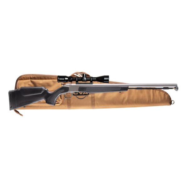 CVA OPTIMA Stainless Steel/Black Muzzleloader 50 cal - KonusPro 3-9x40 26" Barrel - Precision Shot Firearms