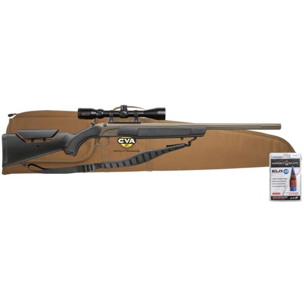 CVA ACCURALR-X 45 CAL Muzzleloader Cerakote FDE KonusPro 4-12x44 IR BDC Reticle - Precision Shot Firearms