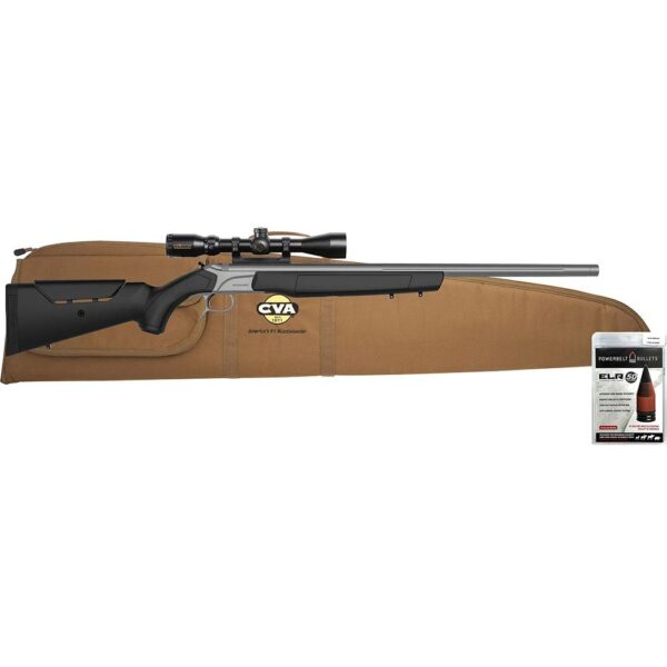 CVA Accura MR-X Muzzleloader Rifle 50 Cal Stainless Steel Black KonusPro 4-12x44 IR BDC Reticle - Precision Shot Firearms