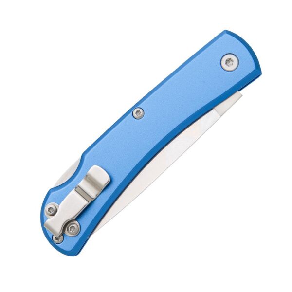 Bear & Son Locking Farmhand Folding Knife 2-3/4" Drop Point Blade Blue with Clip - Precision Shot Firearms