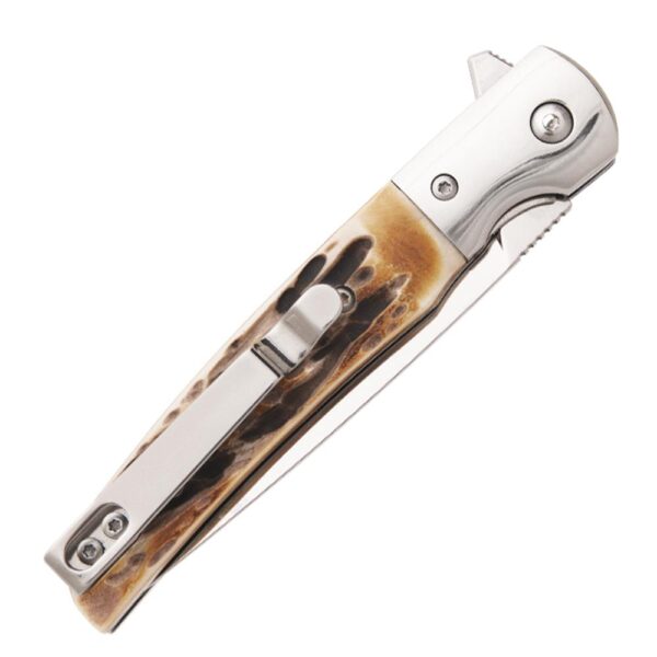 Bear & Son Rancher Sideliner Folding Knife 3-3/8" Drop Point Blade Stag Bone - Precision Shot Firearms