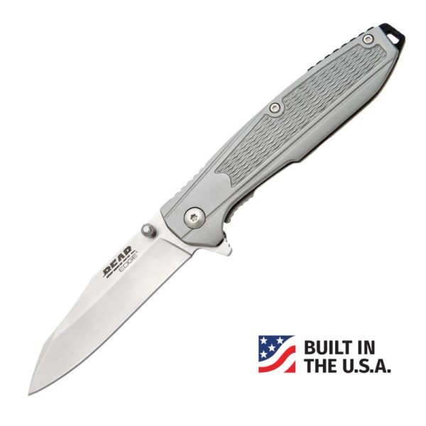 Bear & Son Frame Lock Folding Knife 3-1/4" Reverse Tanto Blade Grey - Precision Shot Firearms