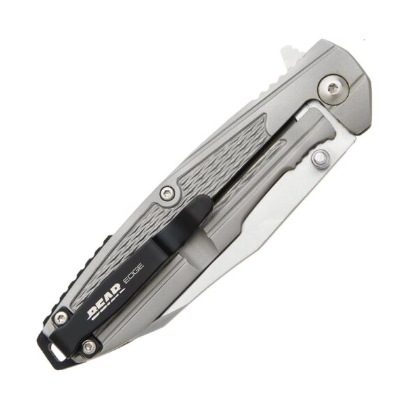 Bear & Son Frame Lock Folding Knife 3-1/4" Reverse Tanto Blade Grey - Precision Shot Firearms