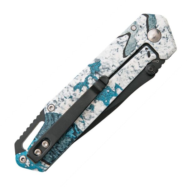 Bear & Son Brisk 3.0 Medium Folding Knife 2-7/8" Drop Point Blade TrueTimber Rift Blue - Precision Shot Firearms