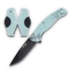 Bear & Son Edge Brisk 2.0 Folding Knife & Sharpener Combo Drop Point Blade Teal Camo - Precision Shot Firearms