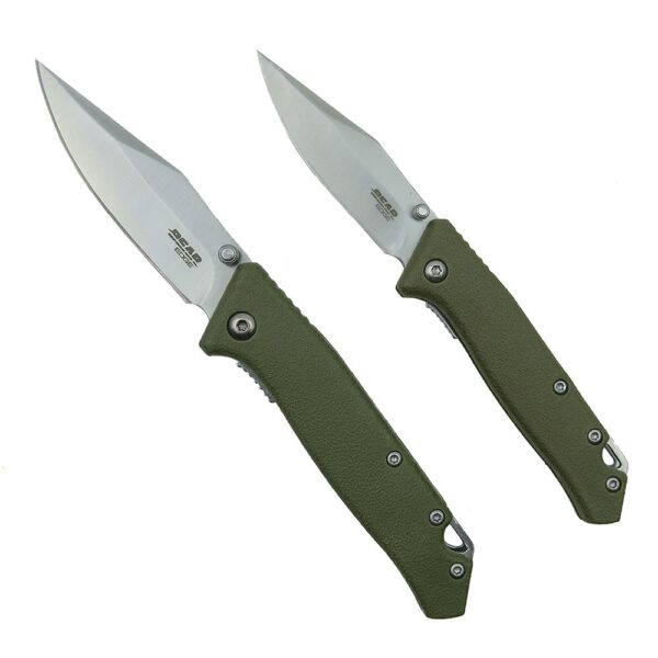 Bear & Son Limited Edition Gift Tin Two Folding Knife Combo Set OD Green - Precision Shot Firearms