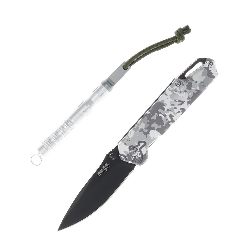 Bear & Son Edge Folding Knife 3" Drop Point Blade Truetimber White Viper - Precision Shot Firearms