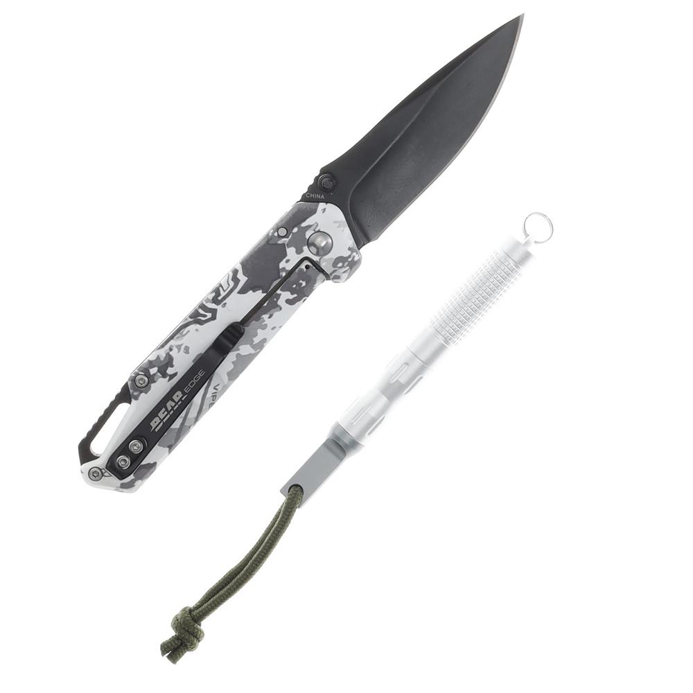 Bear & Son Edge Folding Knife 3" Drop Point Blade Truetimber White Viper - Precision Shot Firearms