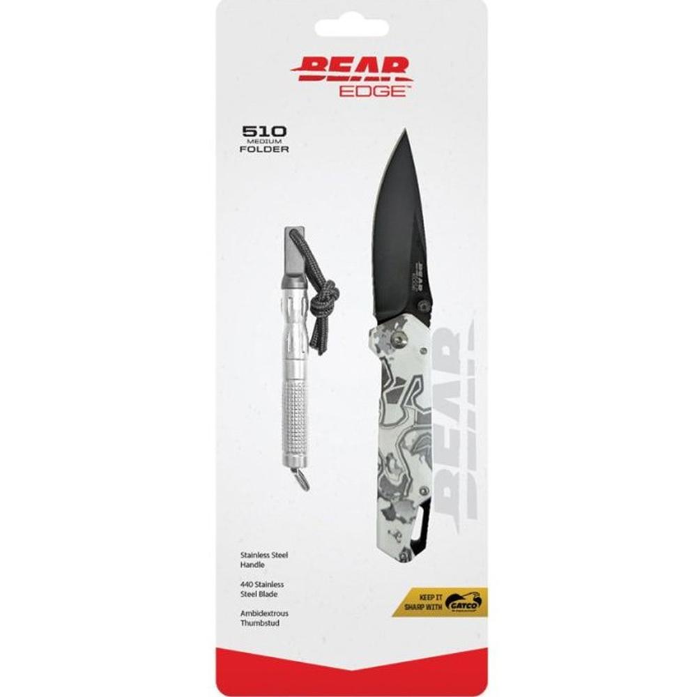 Bear & Son Edge Folding Knife 3" Drop Point Blade Truetimber White Viper - Precision Shot Firearms