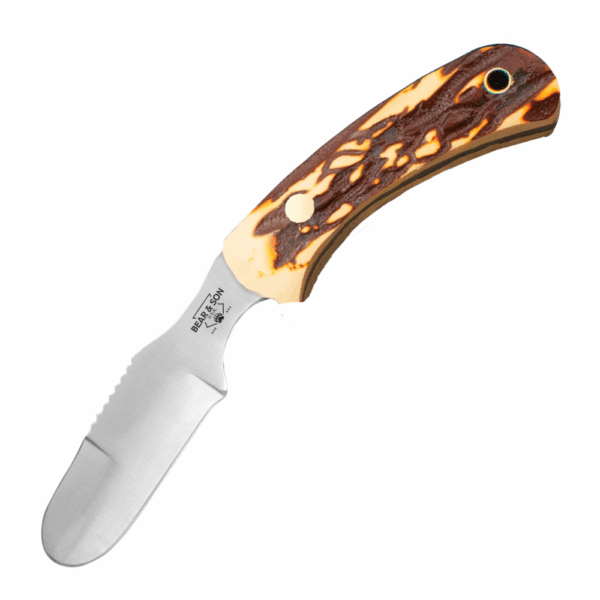 Bear & Son Stag Delrin Ergonomic Skinner Knife 6-1/2" Blade Stag - Precision Shot Firearms
