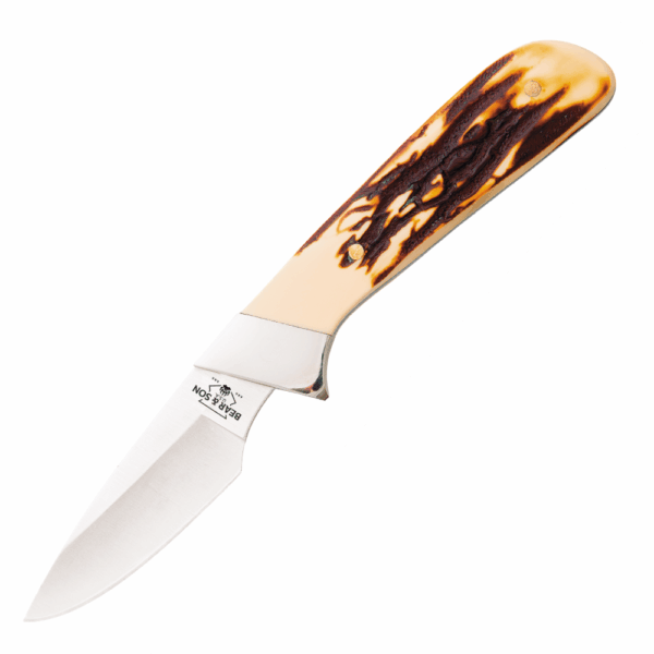 Bear & Son Stag Delrin Invincible Skinner Knife 2-3/4" Drop Point Blade Stag - Precision Shot Firearms