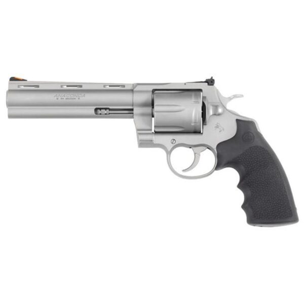 Colt Anaconda Handgun .44 Rem Mag 6rd Capacity 6" Barrel Matte Stainless Frame Hogue Rubber Grips - Precision Shot Firearms