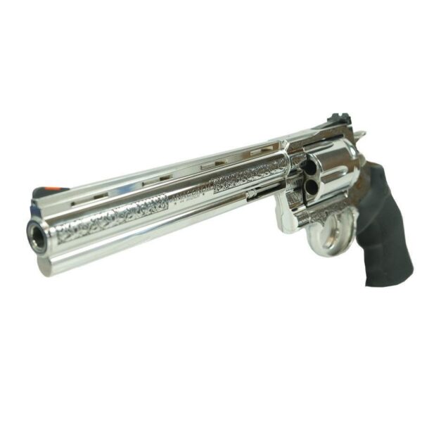 Colt Anaconda "Filigree Frame and Barrel" Handgun .44 Mag 6rd Capacity 8" Barrel Silver with Black Grip - Precision Shot Firearms