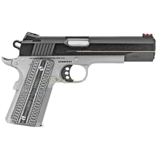 Colt Competition 1911 Handgun .45 ACP 8rd Magazine 5" Barrel Two-Tone Stainless Black - Precision Shot Firearms